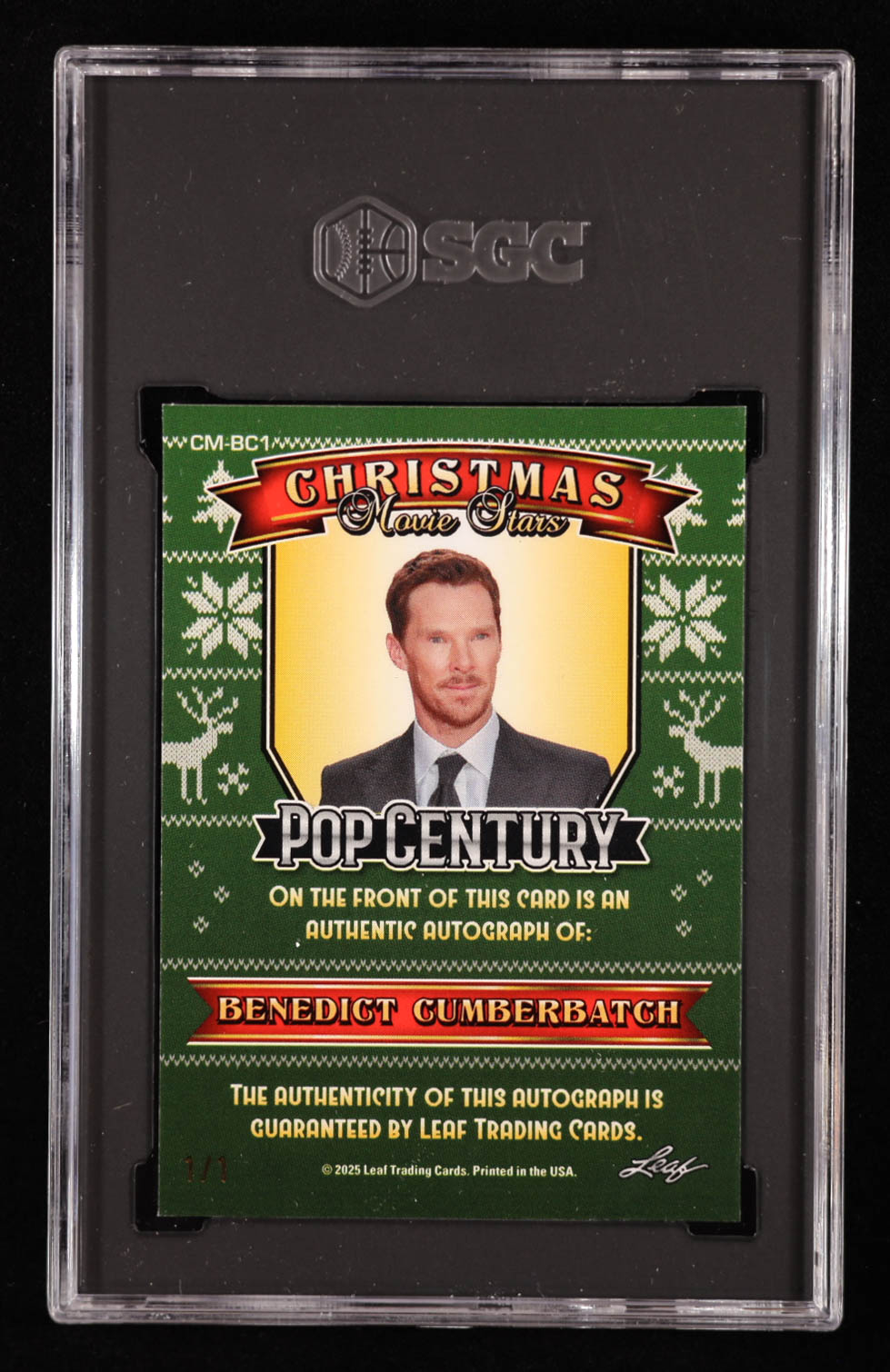Benedict Cumberbatch 2025 Leaf Pop Century Metal Christmas Movie Stars Autographs Orange Kaleidoscope #CMBC1 #1/1 (SGC 9.5 | Autograph Graded 10) at PristineAuction.com Benedict Cumberbatch 2025 Leaf Pop Century Metal Christmas Movie Stars Autographs Orange Kaleidoscope #CMBC1 #1/1 (SGC 9.5 | Autograph Graded 10) at PristineAuction.com