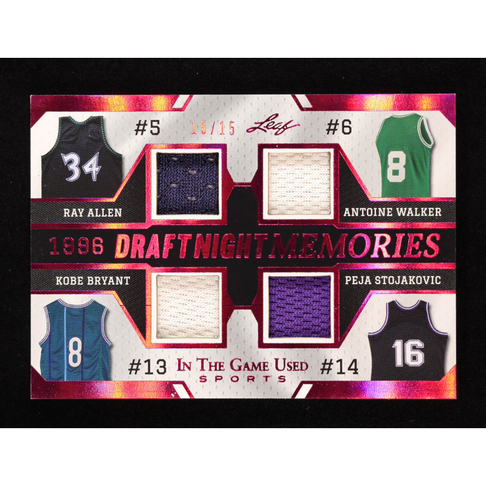 Kobe Bryant / Ray Allen / Antoine Walker / Peja Stojakovic 2024 ITG Used Sports Draft Night Memories Pink #DNM1 #15/15 at PristineAuction.com Kobe Bryant / Ray Allen / Antoine Walker / Peja Stojakovic 2024 ITG Used Sports Draft Night Memories Pink #DNM1 #15/15 at PristineAuction.com