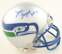 Steve Largent Signed Seahawks Throwback Mini Helmet Inscribed "HOF '95" (Schwartz) at PristineAuction.com
