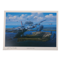 John "Davy" Crockett Signed Stan Stokes "Flying Into A War" Lithograph (AIV) at PristineAuction.com