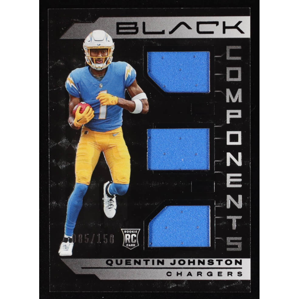 Quentin Johnston 2023 Panini Black Components Jerseys #7 RC #085/150 at PristineAuction.com