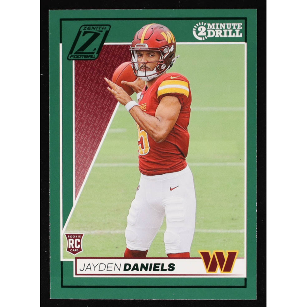 Jayden Daniels 2024 Zenith Two Minute Drill #148 RC at PristineAuction.com
