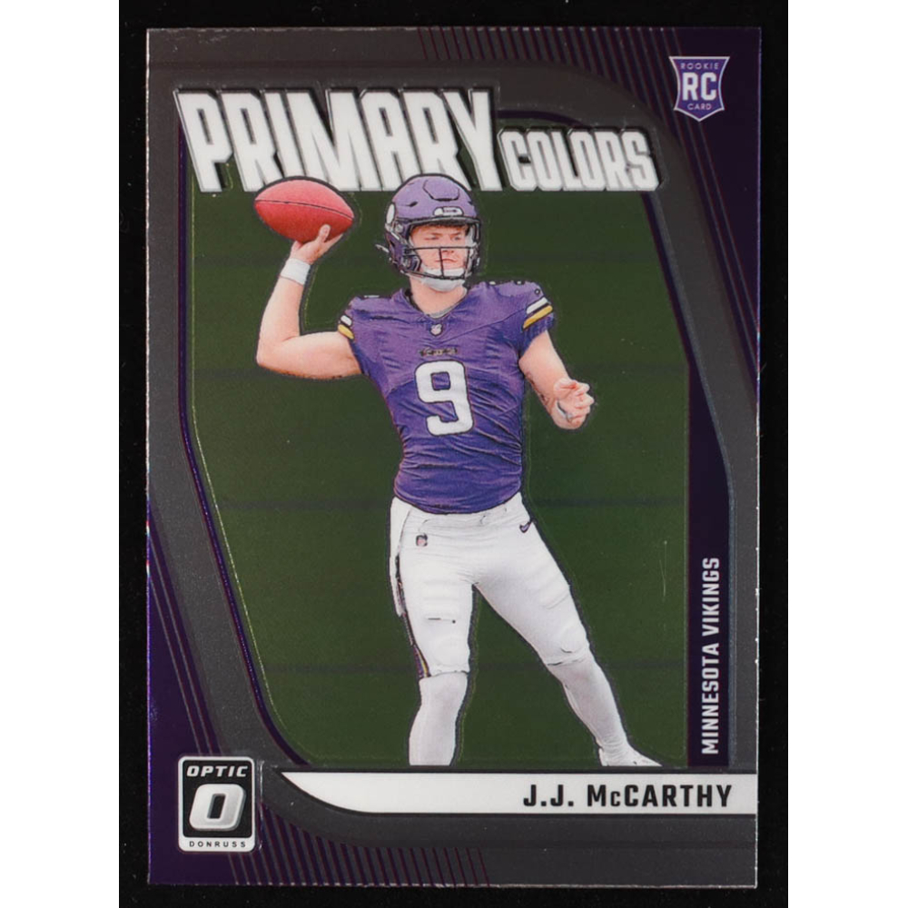 JJ McCarthy 2024 Donruss Optic Primary Colors #20 RC at PristineAuction.com