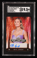 Brie Larson 2025 Leaf Pop Century Metal Shimmer Red #BABL1 #1/1 (SGC 9.5 | Autograph Graded 10) at PristineAuction.com