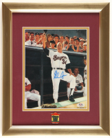 Nolan Ryan Signed Astros Custom Framed Brent Benger Art Print Display With Ryan Farewell Season Pin Inscribed "Ryan Express" (PSA) at PristineAuction.com