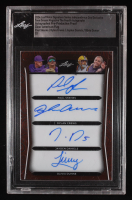 Paul Skenes / Dylan Crews / Jayden Daniels / Olivia Dunne 2024 Leaf Metal Signature Series Independence Day Exclusive Teen Dream Magazine The Fourth Autographs Autographed Pre-Production Proof Clear American Flag #1/1 (Leaf) at PristineAuction.com