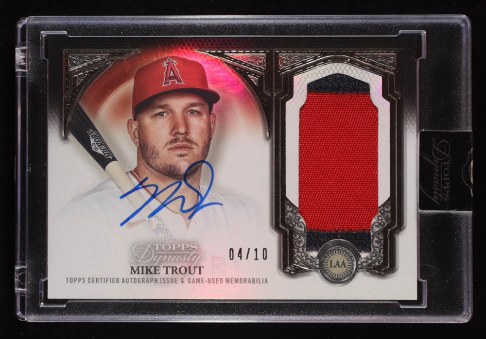 Mike Trout 2023 Topps Dynasty Autograph Patches #DAPMT2 #04/10