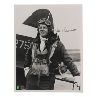 Joseph Bennett Signed 8x10 Photo WWII 56th FG Ace 8.5 Victories (AIV) at PristineAuction.com