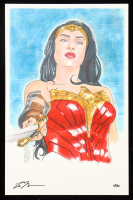 Tom Hodges Signed LE "Wonder Woman" 11x17 Art Print at PristineAuction.com