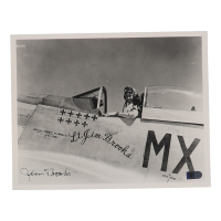 Jim Brooks Signed 8x10 Photo WWII 31st FG 13 Victories (AIV) at PristineAuction.com