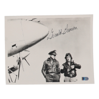 Gerald Brown Signed 8x10 Photo WWII 55th FG Ace 5 Victories (AIV) at PristineAuction.com