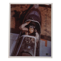 Don Blakeslee Signed 8x10 Photo WWII 4th FG Ace 14.5 Victories (AIV) at PristineAuction.com