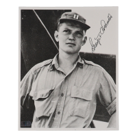 George Chandler Signed 8x10 Photo WWII 347th FG Ace 5 Victories (AIV) at PristineAuction.com