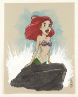 Tom Hodges Signed "Ariel" 8x10 Original Art Piece at PristineAuction.com