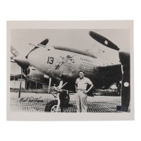 Robert DeHaven Signed 8x10 Photo WWII 49th FG Ace 14 Victories (AIV) at PristineAuction.com