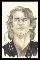 "Anakin Skywalker" 5.5x8.5 Original Hand-Drawn Sketch By Tom Hodges at PristineAuction.com