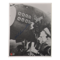William Leverette Signed 8x10 Photograph (AIV) WWII 15 AF P-38 Ace 11 Victories at PristineAuction.com