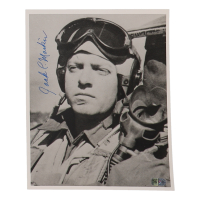Jack Mankin Signed 8x10 Photo WWII 49th FG Ace 5 Victories (AIV) at PristineAuction.com