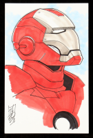 "Iron Man" 5.5x8.5 Original Hand-Drawn Sketch By Tom Hodges at PristineAuction.com
