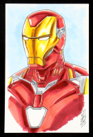 "Iron Man" 5.5x8.5 Original Hand-Drawn Sketch By Tom Hodges at PristineAuction.com