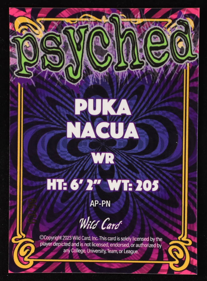 Puka Nacua 2023 Wild Card Alumination Psyched #APPN RC #63/99 at PristineAuction.com Puka Nacua 2023 Wild Card Alumination Psyched #APPN RC #63/99 at PristineAuction.com