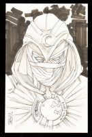 "Moon Knight" 5.5x8.5 Original Hand-Drawn Sketch By Tom Hodges at PristineAuction.com