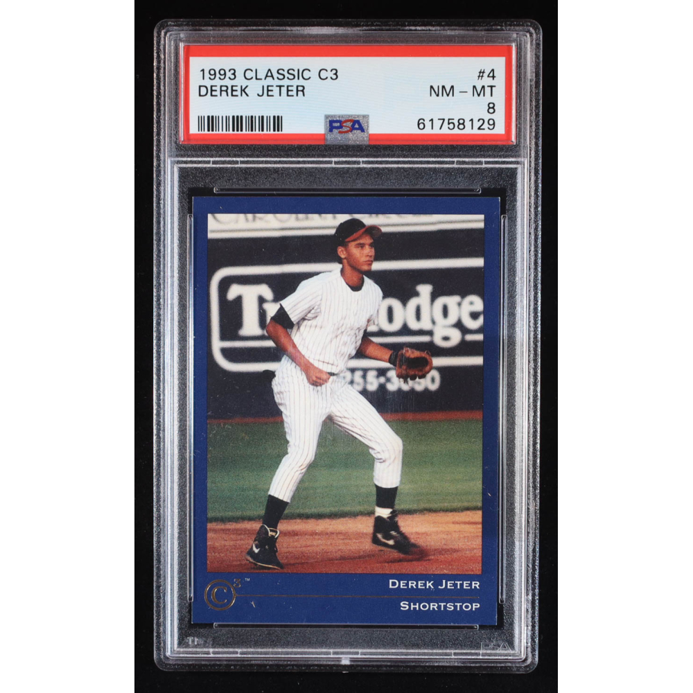 Derek Jeter 1993 Classic C3 #4 RC (PSA 8) at PristineAuction.com