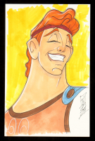 "Hercules" 5.5x8.5 Original Hand-Drawn Sketch By Tom Hodges at PristineAuction.com