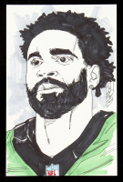 "Darius Slay Jr." 5.5x8.5 Original Hand-Drawn Sketch By Tom Hodges at PristineAuction.com