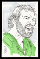 "Dallas Goedert" 5.5x8.5 Original Hand-Drawn Sketch By Tom Hodges at PristineAuction.com