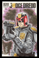 Tom Hodges - Judge Dredd - IDW Comics - Issue #25 - Sketch Cover Variant Comic Book with Original 'Judge Dredd' Sketch at PristineAuction.com