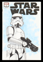 Tom Hodges - Star Wars -  Marvel Comics - Issue #1 - Sketch Cover Variant Comic Book with Original 'Imperial Stormtrooper' Sketch at PristineAuction.com