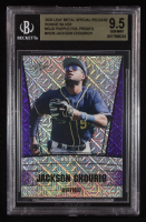 Jackson Chourio 2023 Leaf Metal Special Release Rookie Silver Mojo Purple Foil Proofs #RS36 RC #1/1 (BGS 9.5) at PristineAuction.com