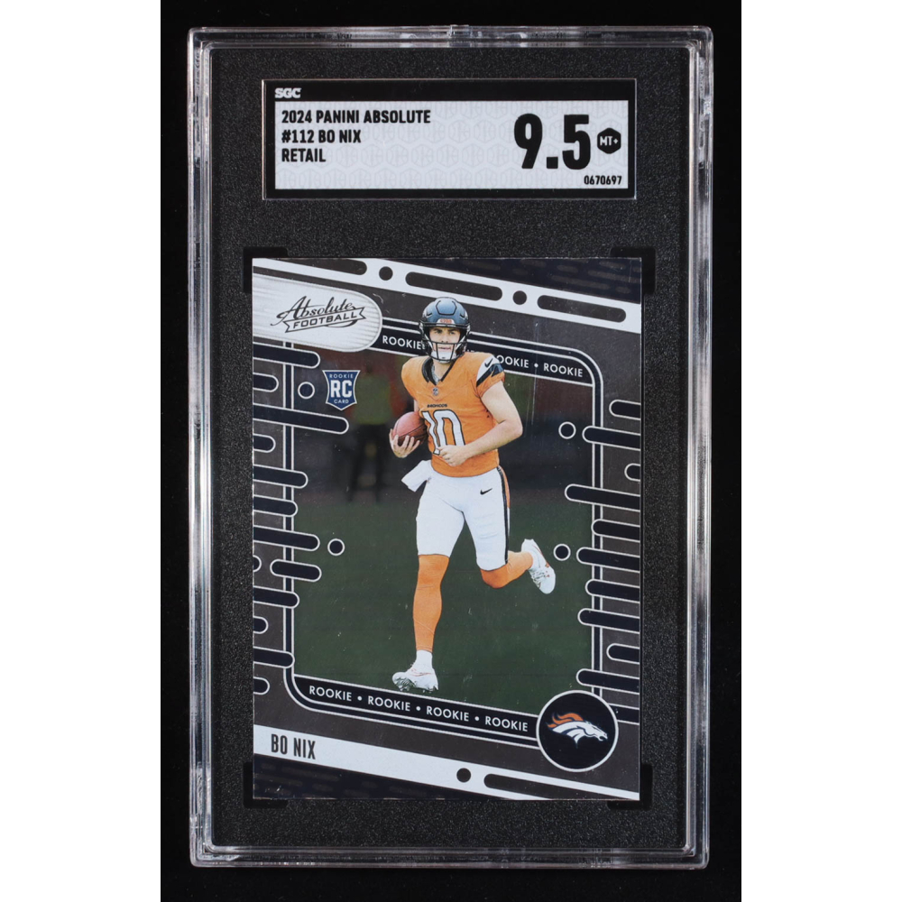 Bo Nix 2024 Absolute Retail #112 RC (SGC 9.5) at PristineAuction.com