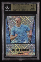Erling Haaland 2023 Leaf Metal Special Release Legend Silver Mojo Platinum Foil Proofs #LS08 #1/1 (BGS 10) at PristineAuction.com