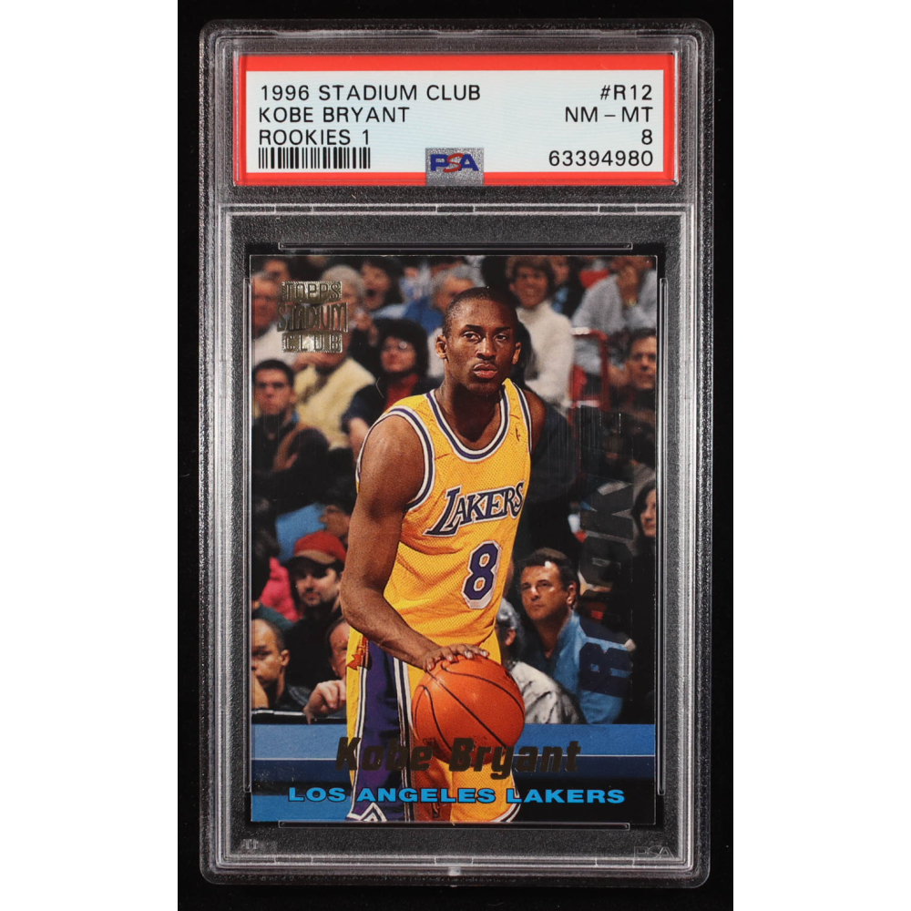 Kobe Bryant 1996-97 Stadium Club Rookies 1 #R12 RC (PSA 8) at PristineAuction.com
