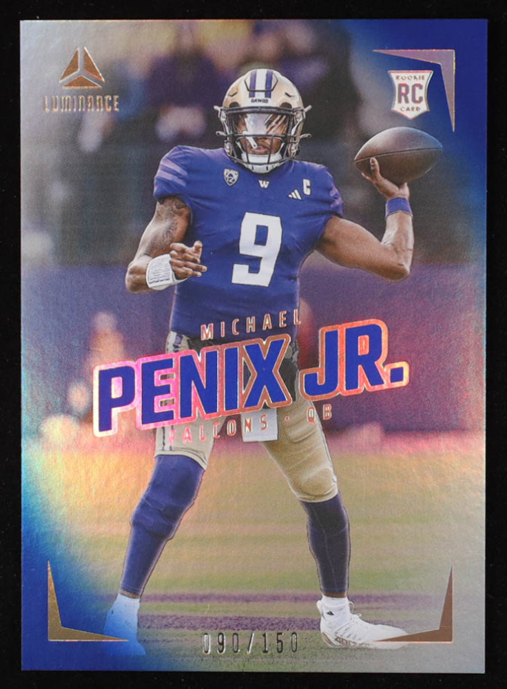 Michael Penix Jr. 2024 Panini Luminance Blue #136 #090/150 RC