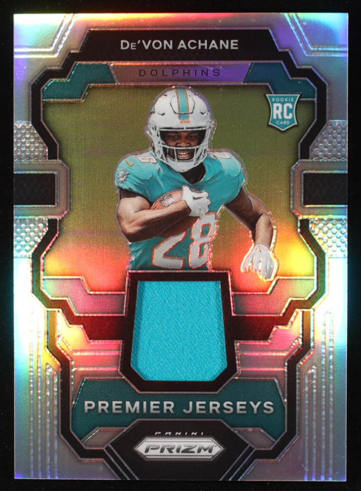 De'Von Achane 2023 Panini Prizm Premier Jerseys #10 RC