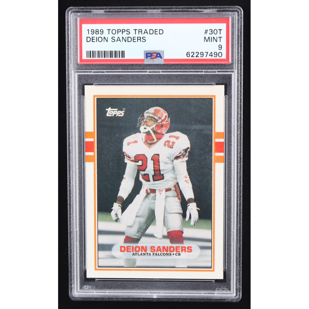 Deion Sanders 1989 Topps Traded #30T RC (PSA 9) at PristineAuction.com