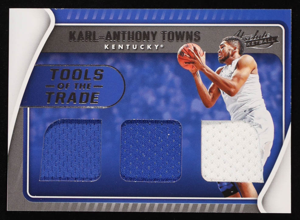 Karl Anthony-Towns 2022 Absolute Memorabilia Tools of the Trade Material Triple Blue #13 at PristineAuction.com Karl Anthony-Towns 2022 Absolute Memorabilia Tools of the Trade Material Triple Blue #13 at PristineAuction.com