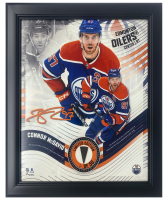 Connor McDavid Oilers LE Custom Framed Display with Piece of Game-Used Hockey Puck at PristineAuction.com
