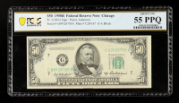 1950-B U.S. $50 Federal Reserve Note, Chicago - Fr. 2109-G (GA Block) Signed: Priest / Anderson (PCGS AU55 PPQ) at PristineAuction.com