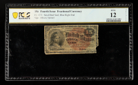 1863 U.S. 15¢ Fractional Currency Note, 4th Issue - Fr. 1271 Small Red Seal, Blue Right End - Signed: Allison / Spinner (PCGS F12) at PristineAuction.com