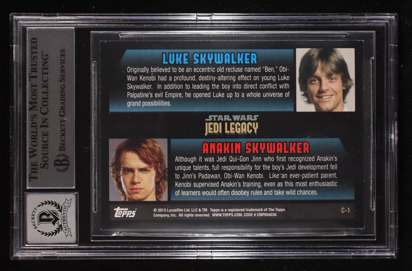 Ewan McGregor Signed 2013 Topps Star Wars Jedi Legacy Connections #C1 Obi-Wan Kenobi (BGS | Auto 10) at PristineAuction.com Ewan McGregor Signed 2013 Topps Star Wars Jedi Legacy Connections #C1 Obi-Wan Kenobi (BGS | Auto 10) at PristineAuction.com