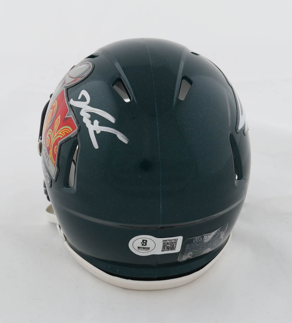 Jalen Carter Signed Eagles Super Bowl LIX Logo Speed Mini Helmet ...