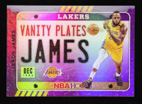 LeBron James 2020-21 Hoops Vanity Plates Winter #3 at PristineAuction.com