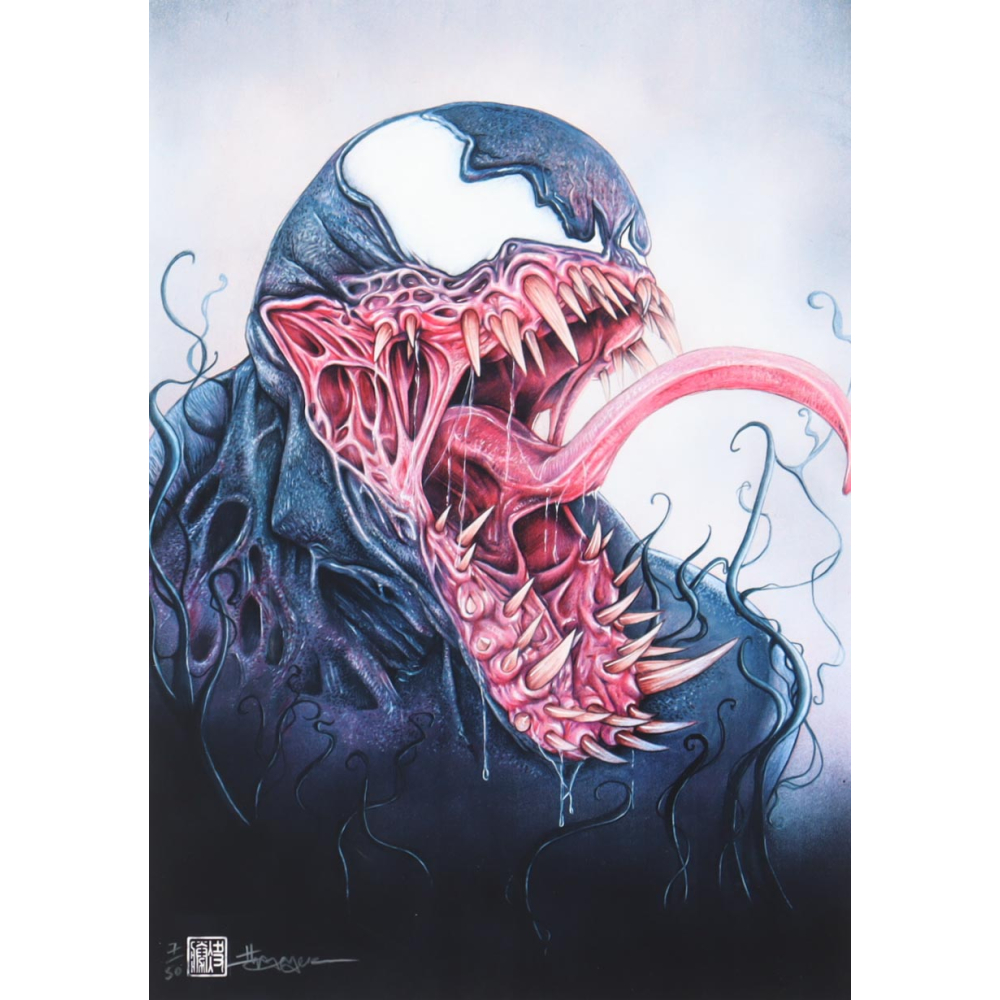 "Venom" Marvel LE 8x12 Art Print by Thang Nguyen #/50 (PA) at PristineAuction.com