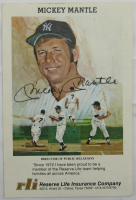 Mickey Mantle Signed 4x6 Card (JSA) at PristineAuction.com