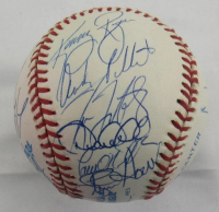 Derek Jeter, Mariana Rivera, Joe Torre | 1996 World Series Champion Yankees OAL Baseball Team-Signed By (21) (JSA) at PristineAuction.com