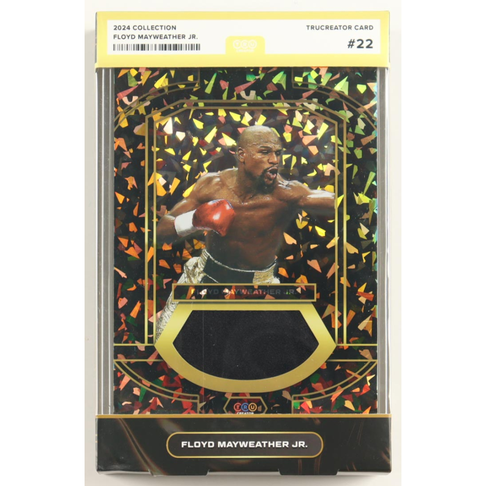 Floyd Mayweather Jr. 2024 TruSport Jumbo Trucreator Cracked Ice #22 #JC-FMJ JSY at PristineAuction.com